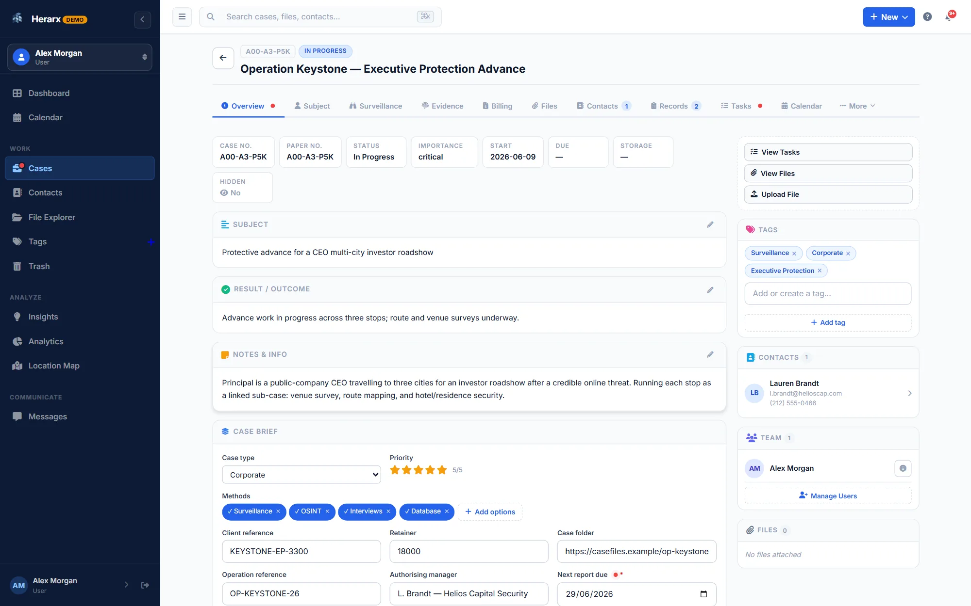 Herarx case overview