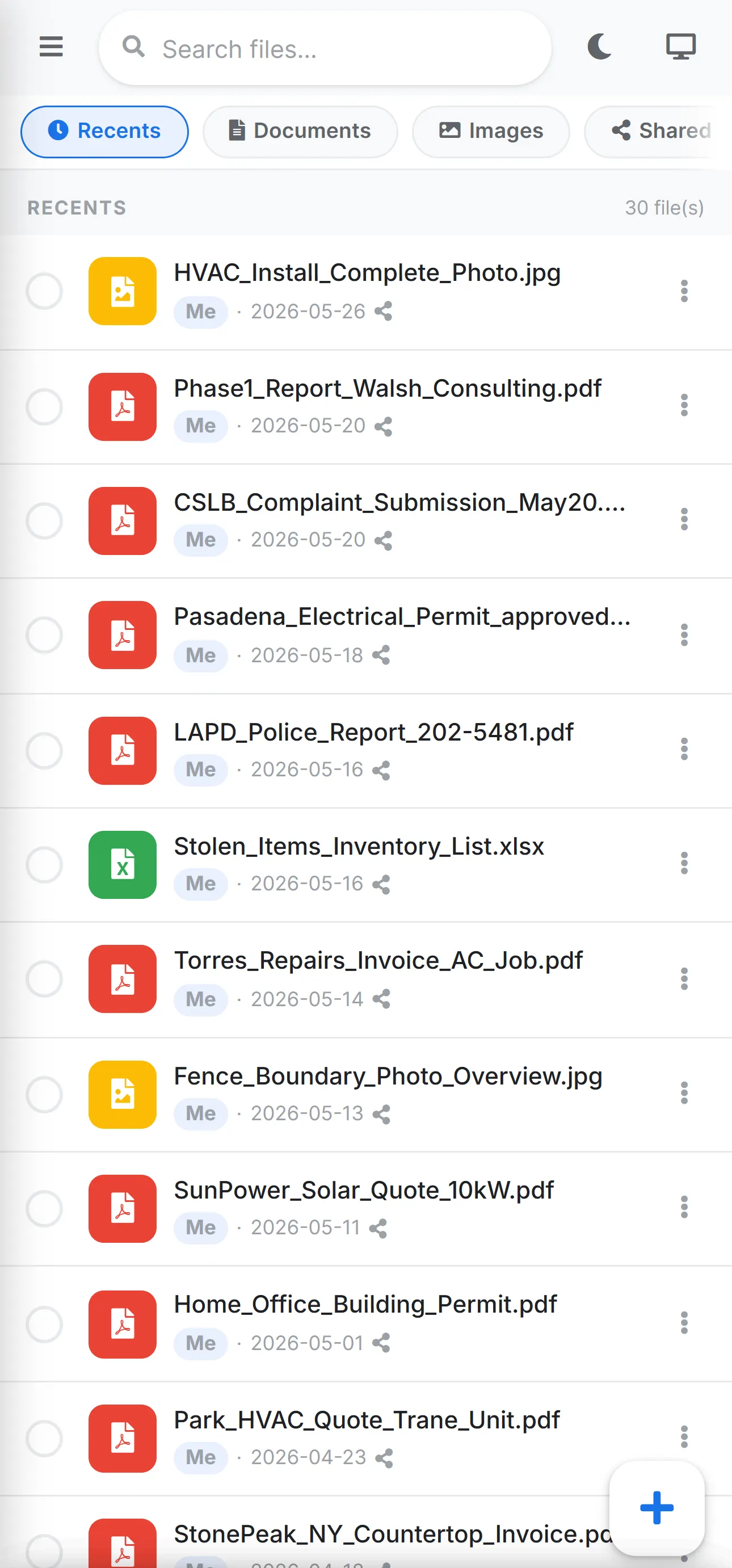 Files mobile